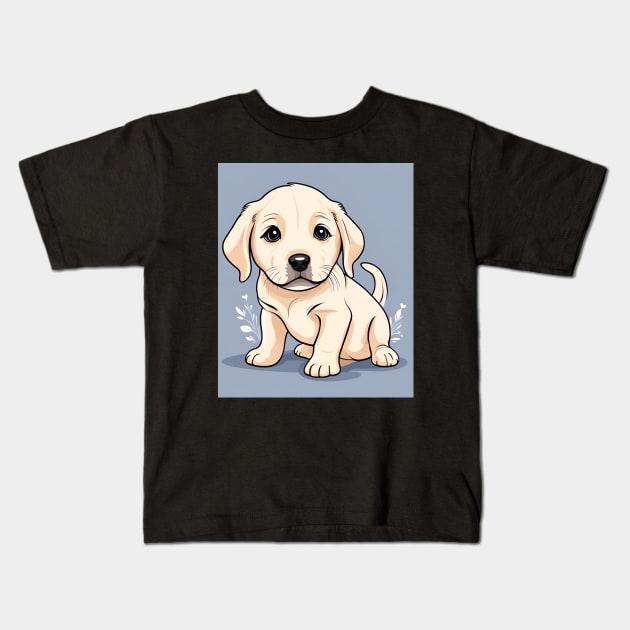 Baby Labrador Retriever Puppy With A Cute Wee Face Kids T-Shirt by LittleBean